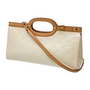 Louis Vuitton Cream and Tan Leather Shoulder Bag
